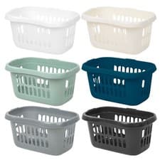 Image of 60L Hipster Laundry Basket Washing Clothes Carrier Storage Hamper Bin Tidy - UK