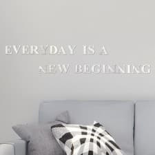 Image of Acrylic Mirror Wall Decor Stickers, Removable 3D Home Inspirational Quote Mir...