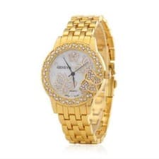 Image of Superb Quartz Watch Chic Woman Beautiful Dial Butterfly Bracelet Metal*