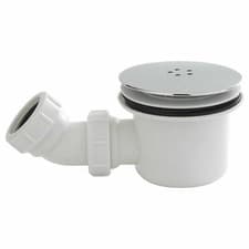 Image of Nuie 90mm Fast Flow Shower Waste Chrome - Chrome/White