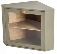 Image of Corner Bamboo Bread Bin Double Layer Kitchen 2 Tier Storage Box Food Container