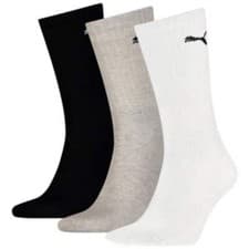 Image of Puma 3-Pack Sports Socks, Black/White/Grey