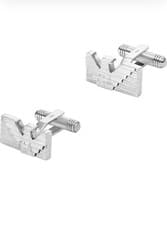 Image of BNWT In Box Emporio Armani logo Steel Cufflinks In Gift Box with Bag RRP £89 