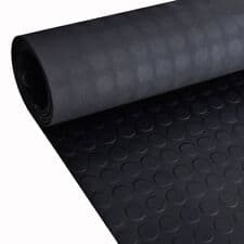 Image of Rubber Flooring Matting Heavy Duty Black Anti Slip Garage COIN 3mm