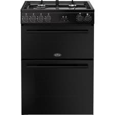 Image of Belling 444412047 Free Standing Dual Fuel Cooker with Gas Hob 60cm Black A
