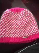 Image of Nevica Pink and White Beanie lined Hat Ladies Womens Winter Ski Snow box 16 atic