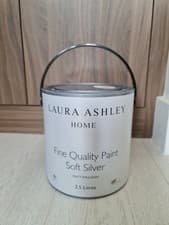 Image of Laura Ashley Home Fine Quality Paint Soft Silver Matte Emulsion 2.5 Litres