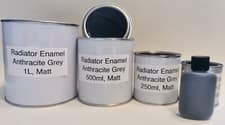 Image of ANTHRACITE GREY MATT RADIATOR PAINT, Heat Resistant Brushing Enamel Free Postage