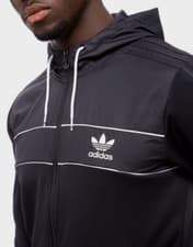 Image of MED adidas Originals MEN'S COUNTRY FZ TRACK TOP HOODIE BLACK 1AVAL RARE!!!