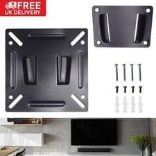 Image of Flat Fixed Slim TV Mount Wall Bracket 14"~27" Monitor LED Computer LCD Display