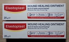 Image of 2 Packs Elastoplast Wound Healing Ointment Cream Burn Cut ScratchesPlaster 20g