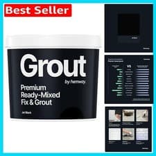 Image of Versatile Jet Black Grout & Fix Adhesive 4.5 Kg - Perfect for Floors and Walls