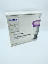 Image of Philips Hue White and Colour Ambience B22 Starter Kit Smart LED 3 Light Bulb