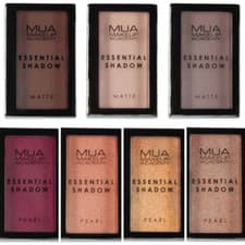 Image of MUA Essential Eye Shadow Matte Pearl Finish Choose Shade Brown Taupe Beige Rose