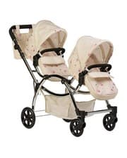 Image of Roma Darcie Twin Cream Dolls Pram 16 Combinations Ages 3+ Cream Childs Toy Pram