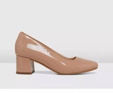 Image of BNIB Clarks Ladies SHEER55 COURT Praline Patent Leather Court Shoes UK Size 7 D