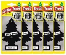 Image of 5x Magic Little Tree Air Freshener Black Ice Scent Fragrance Smell