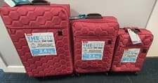 Image of It Luggage Malaga Pink Lightweight Emboss Trolley 3 Set rrp £679.97 CR045 LD