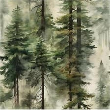 Image of HAOKHOME Forest Wallpaper Self Adhesive Tree Wall Paper Wood Removable for Bedr