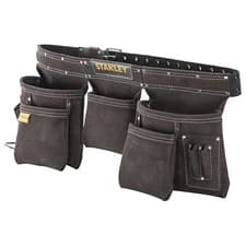 Image of Stanley STA180113 Leather Tool Apron Pouch Multiple Pockets Nail Hammer 1-80-113