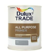 Image of Dulux Trade All Purpose Primer Solvent Based For Wood, Metal & Masonry Grey 2.5L