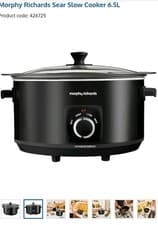Image of Morphy Richards Slow Cooker 6.5 Litres Model 461010 Milton Keynes