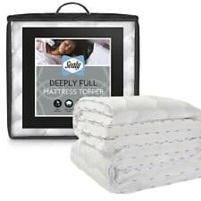 Image of Sealy Deeply Full Mattress Topper Thick Breathable Fibres Deluxe Finish Cover