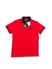 Image of Mens Aston martin HKT sport Polo Shirt Red & Black BNWT Rrp £100 Size Large 100%