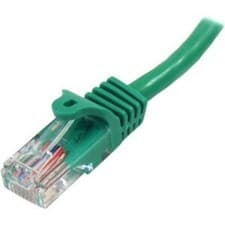 Image of Startech 0.5M Green Cat5E Patch Cable With Snagless Rj45 Connectors Short Ethern