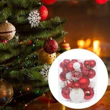 Image of 36x Christmas Tree Decorations 4 cm 6 cm 8 cm Decorative