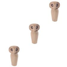 Image of 3 Pieces Owl Tabletop Decoration Desktop Figurine Ornaments Artistic Owls
