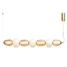 Image of Visconte Edvin Glass Ceiling Pendant Integrated LED - Satin Brass