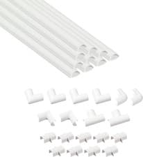 Image of D-Line Micro+ Cable Trunking 4-Meter Pack, Half round Cable Cover, Paintable, S