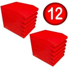 Image of A4 Letter Trays Set Filing Plastic Red 25.1 x 31.3 x 4.5cm Foray Pack of 12