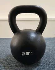 Image of NEW Bodypower Black Cast Iron 28 Kg Kettlebell Weight