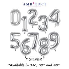 Image of Number Balloons Birthday Party Large 40" Mini 16" Foil Balloon Helium 0123456789