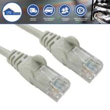 Image of Ethernet Cable Rj45 Cat5e CCA U/UTP Network Ethernet Patch Lead Cable 20m Grey