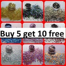 Image of Festival Glitter POT Chunky Face Eye Nail body Hair Cosmetic 45 Different Shades