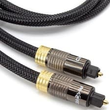 Image of 2m OPTICAL CABLE DIGITAL AUDIO Lead TOSLink SPDIF SKY DTS SURROUND SOUND Metre