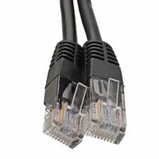 Image of 1.5m Black Network Ethernet RJ45 Cat5E-CCA UTP PATCH 26AWG Cable Lead