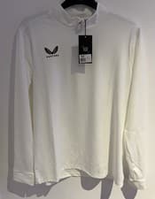 Image of Castore white 1/4 zip, size L