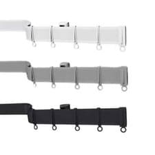 Image of Streamline Bendable PVC Coiled Curtain Track Rail Set for Straight & Bay Windows