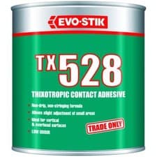 Image of EVO Stik Tx528 Thixotropic Fast-Drying Contact Adhesive - Low Odour 1L-5L Vat