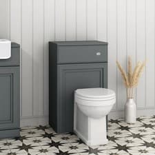 Image of 500mm Dark Grey Back to Wall Toilet Unit Only - Westbury BeBa_27056
