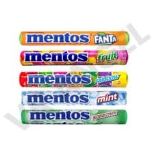 Image of Mentos 5 Flavor Chewy Candy Roll For Instant Refreshment SAY YES TO MENTOS