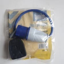 Image of Defender 230V Fly Lead Converter 16A Plug to 13A Socket Caravan Generator