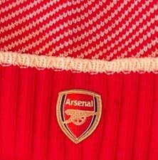 Image of £35 ARSENAL UNISEX RED AND WHITE COLOUR WAY WNTER BEANIE HAT Y0