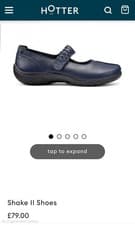 Image of BNIB Hotter French Navy Blue Shake II Mary Jane Shoes Size UK 7 EU41 FREE P&P