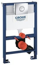 Image of Grohe Frame and Cistern Rapid SL 3 in 1 WC Set 0.82m inc Nova Button 38868000