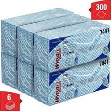 Image of WypAll 6 Packs of 50 Colour Coded Cleaning Cloths Absorbing Wipes 7441 .. 300